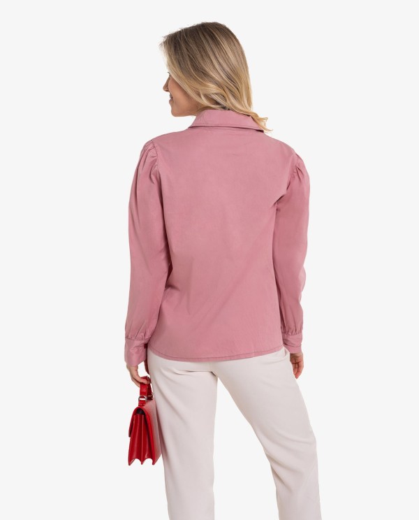 Cuplé CAMISA ROSA BORDADO CORAZÓN ROJO Último día