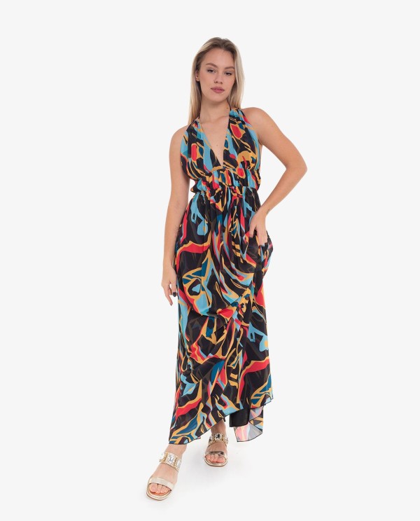 Cuplé MAXIVESTIDO ESPALDA GASA ESTAMPADO ARTIST