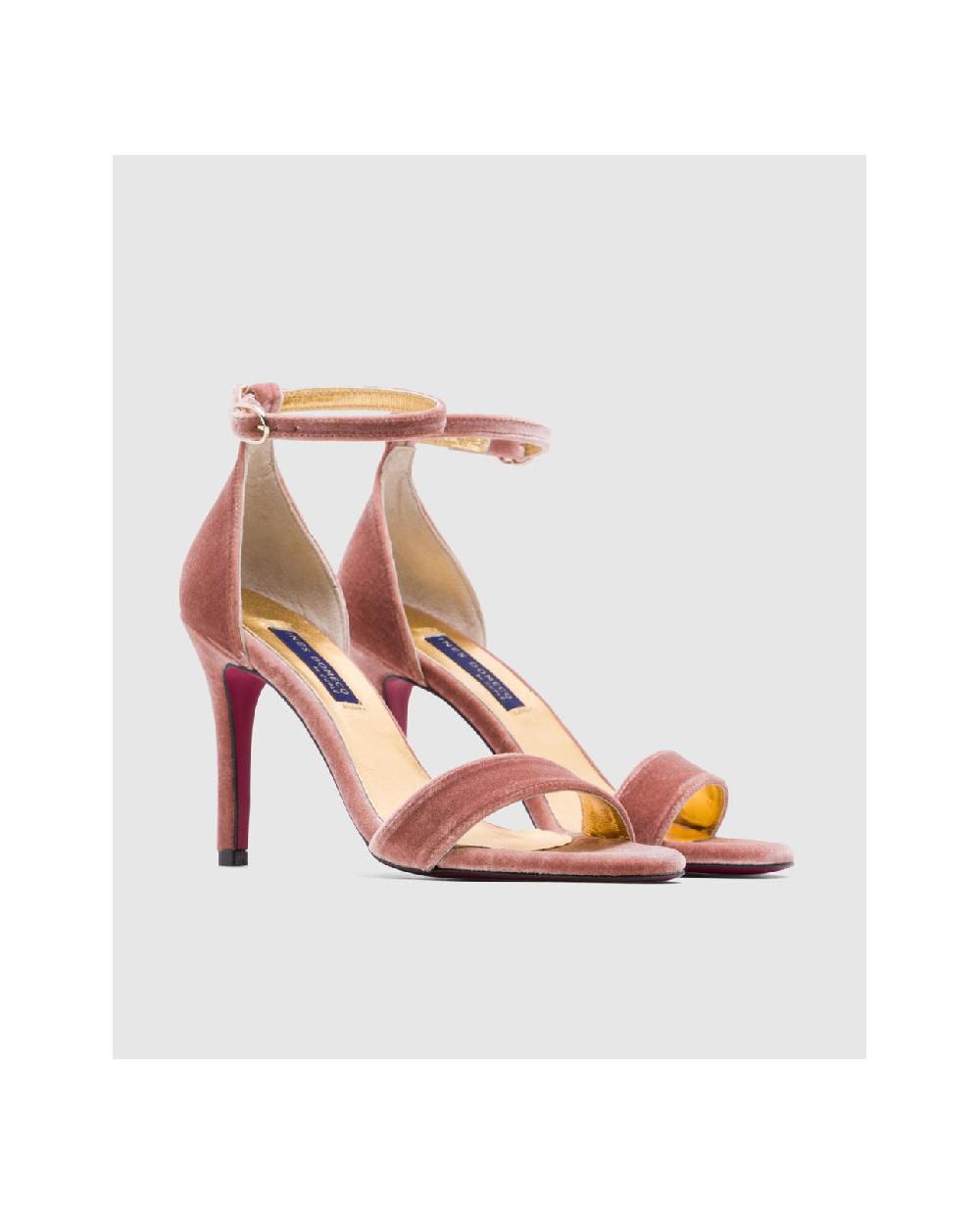 Cuplé SANDALIA ALMERIA TERCIOPELO ROSA En oferta