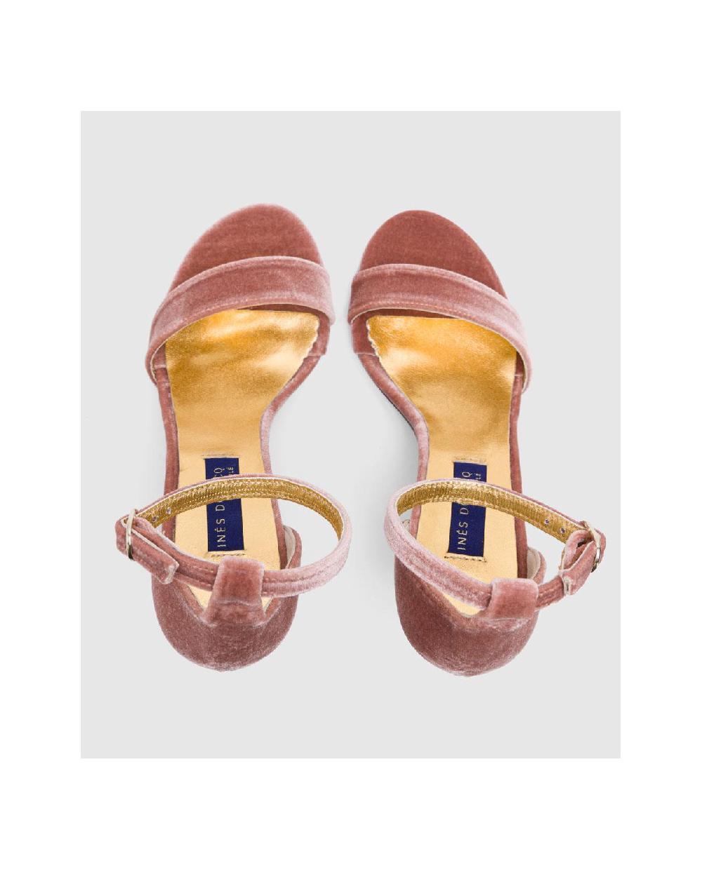 Cuplé SANDALIA ALMERIA TERCIOPELO ROSA En oferta