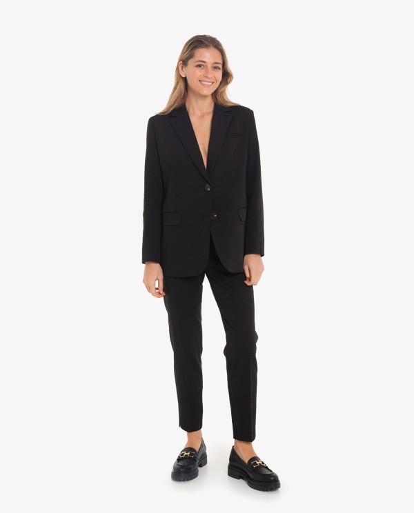 Cuplé PANTALÓN RECTO NEGRO Rebajas de fábrica
