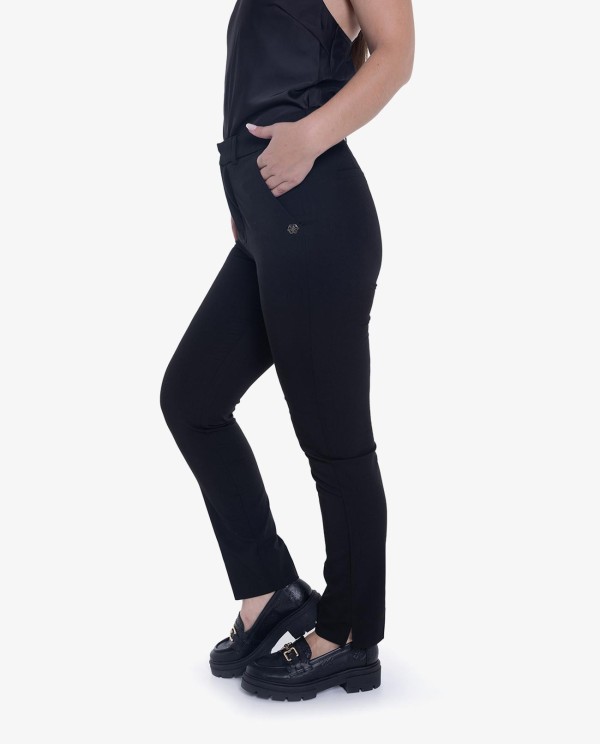 Cuplé PANTALÓN RECTO NEGRO Rebajas de fábrica