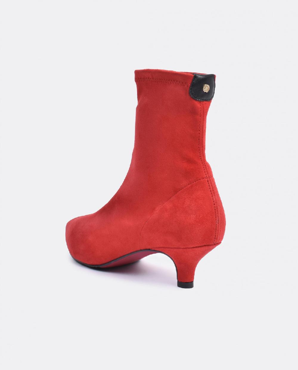 Cuplé BOTIN LICRA TACON BAJO ULTRASUEDE STRECH ROJO Envío internacional gratuito