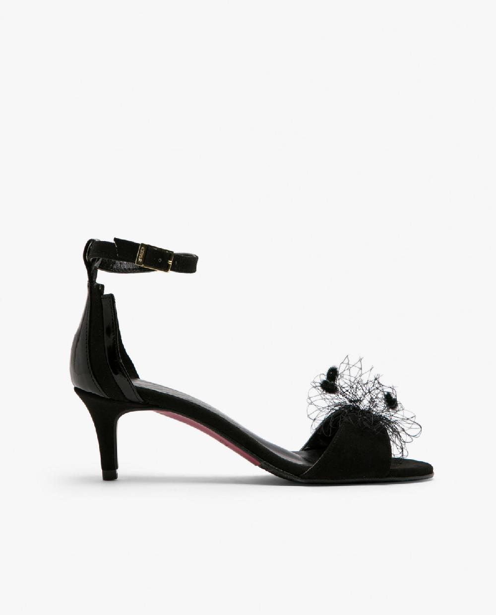 Cuplé SANDALIA PALA ULTRASUEDE NEGRO