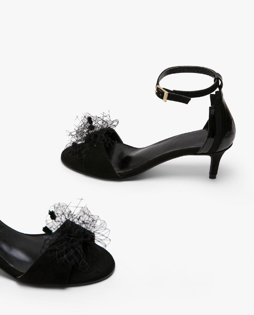 Cuplé SANDALIA PALA ULTRASUEDE NEGRO Rebajas de fin de temporada