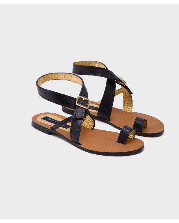 Cuplé SANDALIA LAS NEGRAS NAPA NEGRO Precio ultrabajo