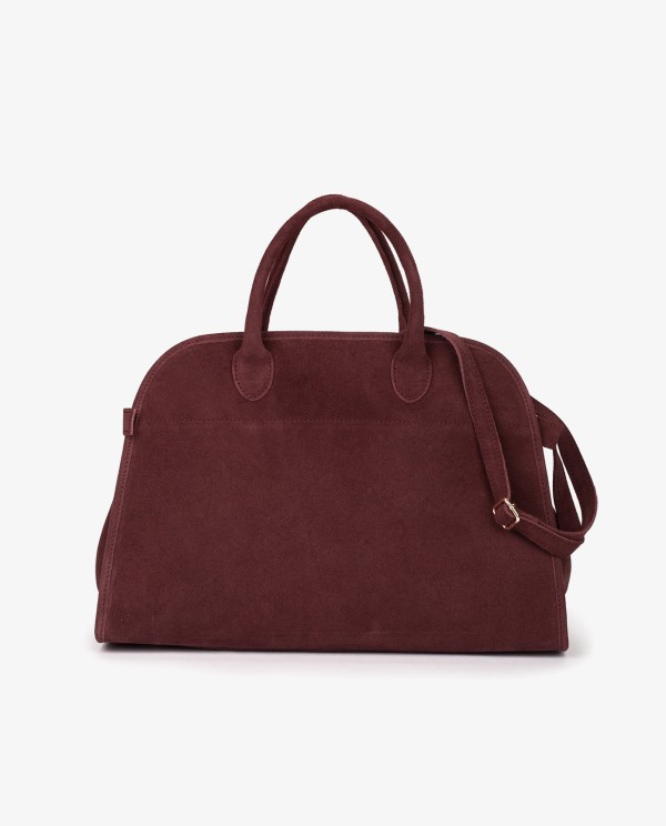 Cuplé MAXI BOLSO ESTILO BOWLING EN SERRAJE COLOR BURDEOS Rebajas de fábrica