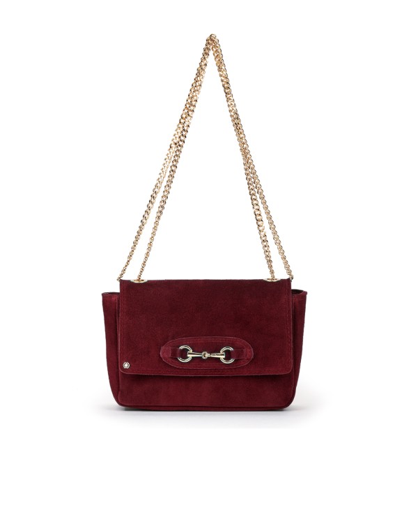 Cuplé BANDOLERA DE SERRAJE BURDEOS CON CADENA DORADA