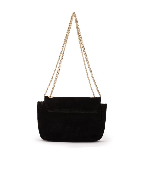 Cuplé BANDOLERA DE SERRAJE NEGRO CON CADENA DORADA Tienda