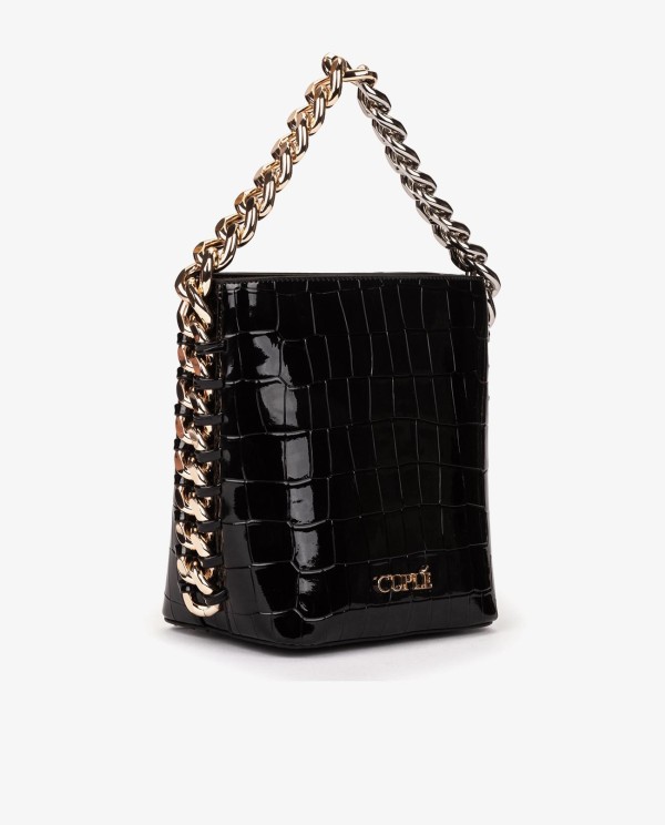 Cuplé BOMBONERA EFECTO COCO CON CADENAS EN NEGRO Rebajas online