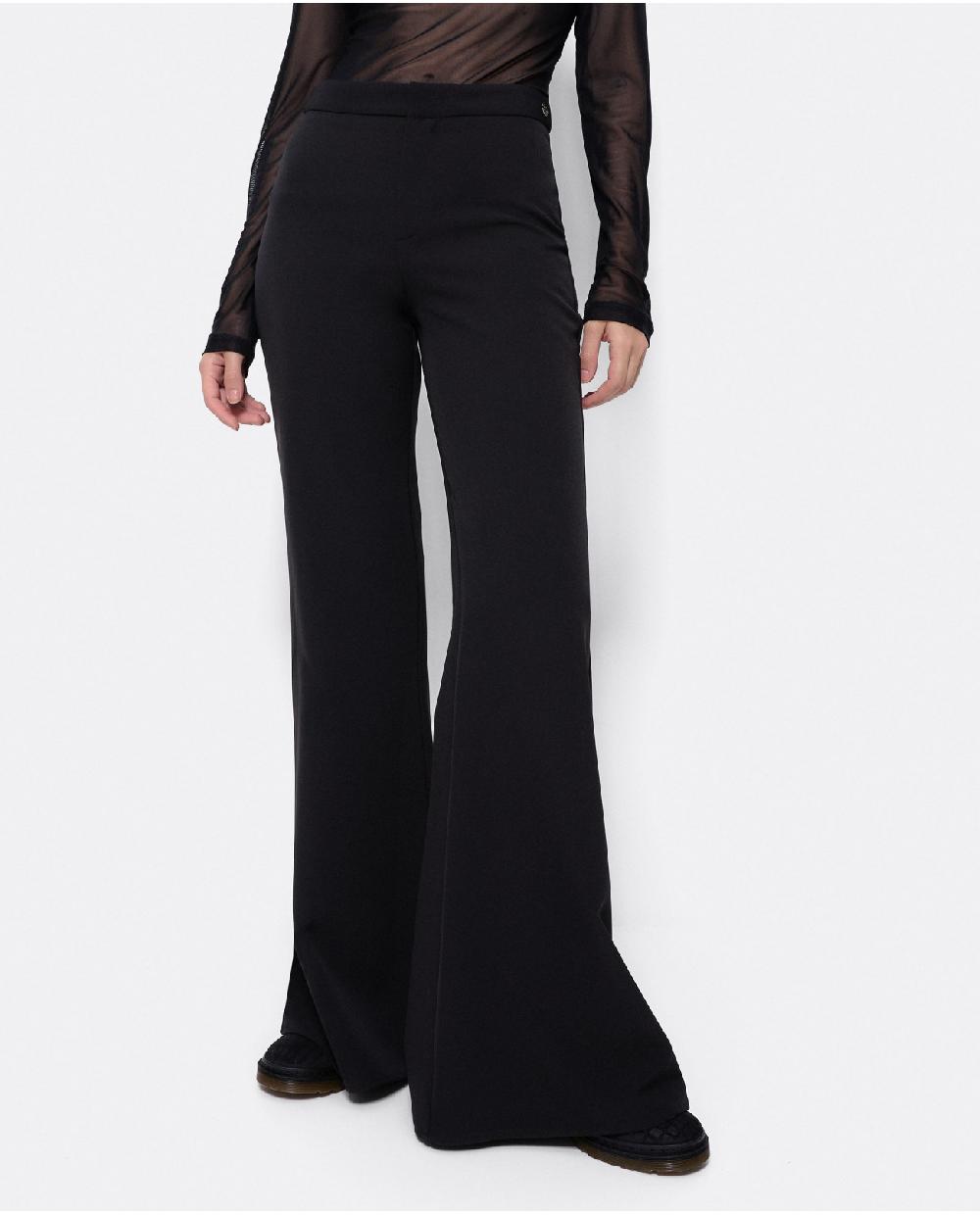 Cuplé PANTALON CAMPANA DOBLE TELA NEGRO