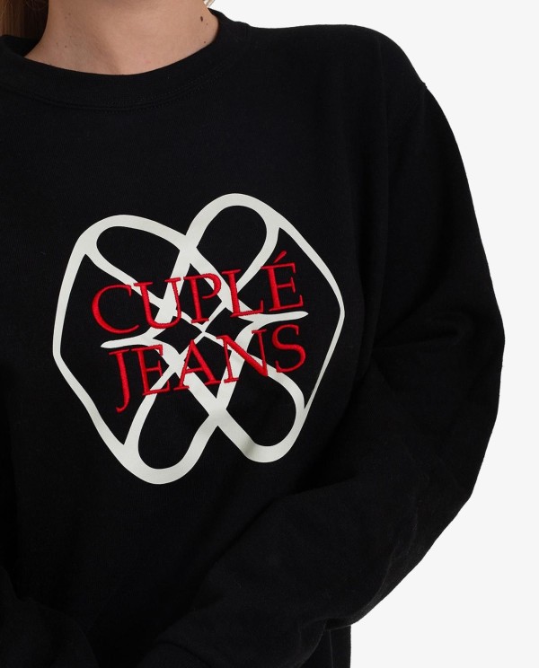 Cuplé SUDADERA NEGRA EN ALGODON CON LOGO CUPLE JEANS Outlet