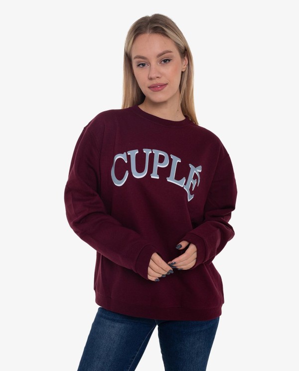Cuplé SUDADERA BURDEOS EN ALGODON CON LOGO CUPLÉ Outlet online