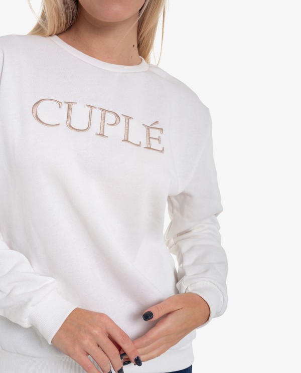 Cuplé SUDADERA BLANCA DE ALGODÓN CON LOGO CUPLÉ Ofertas