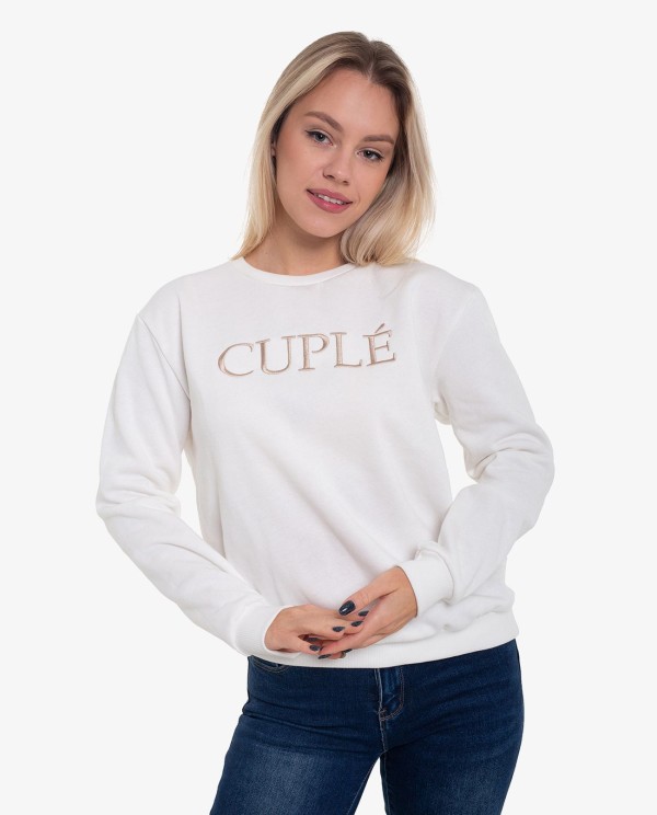 Cuplé SUDADERA BLANCA DE ALGODÓN CON LOGO CUPLÉ Ofertas