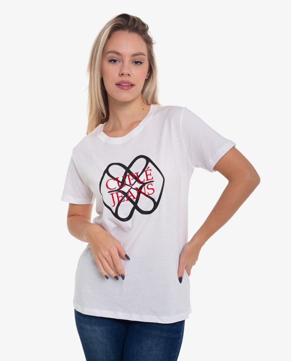 Cuplé CAMISETA BLANCA LOGO CUPLE JEANS
