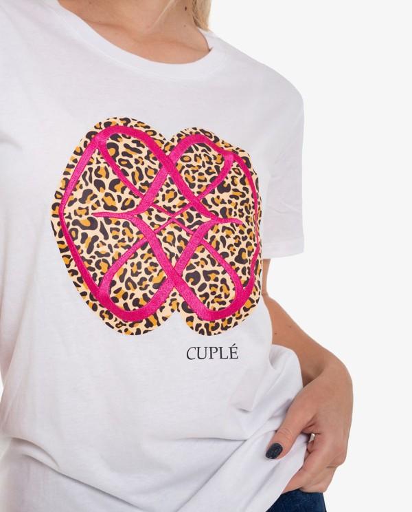 Cuplé CAMISETA BLANCA LOGO ANIMAL PRINT Gran oferta