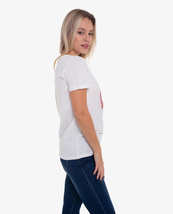 Cuplé CAMISETA BLANCA LOGO ANIMAL PRINT Gran oferta