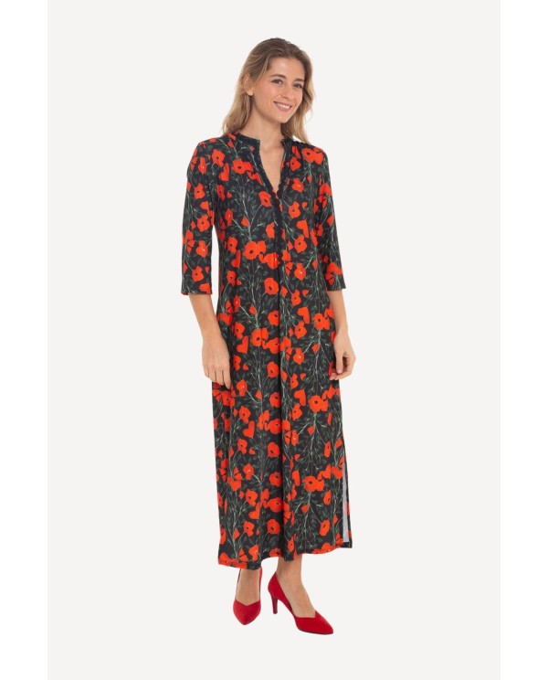 Cuplé VESTIDO MANGA LARGA CON ESTAMPADO DE FLORES