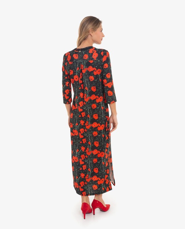 Cuplé VESTIDO MANGA LARGA CON ESTAMPADO DE FLORES Ventas relámpago