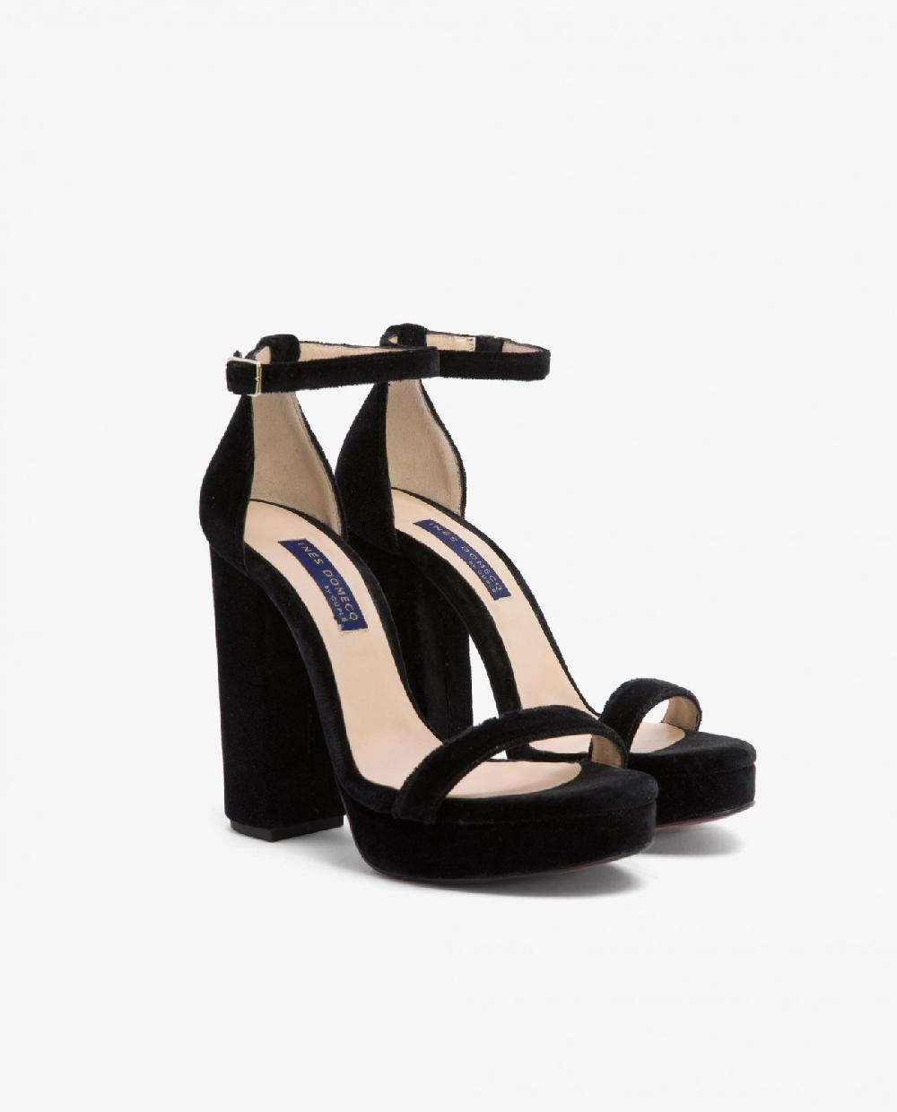 Cuplé SANDALIA MÁLAGA TERCIOPELO NEGRO Rebajas online