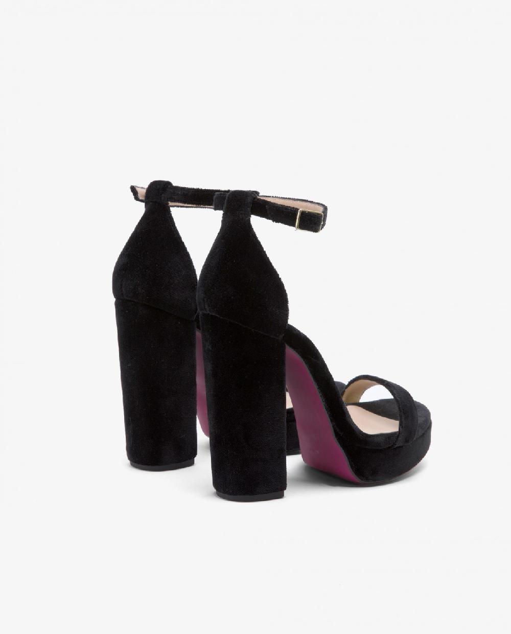 Cuplé SANDALIA MÁLAGA TERCIOPELO NEGRO Rebajas online