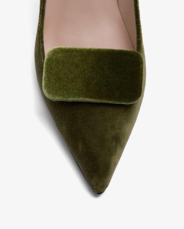 Cuplé ADORNO PARA ZAPATO TERCIOPELO VERDE Ofertas de temporada