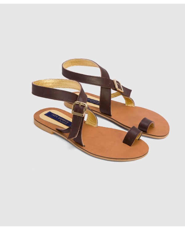 Cuplé SANDALIA LAS NEGRAS NAPA MARRON Rebajas