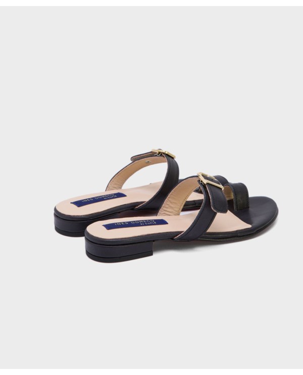 Cuplé SANDALIA BARBATE NAPA NEGRO Venta caliente