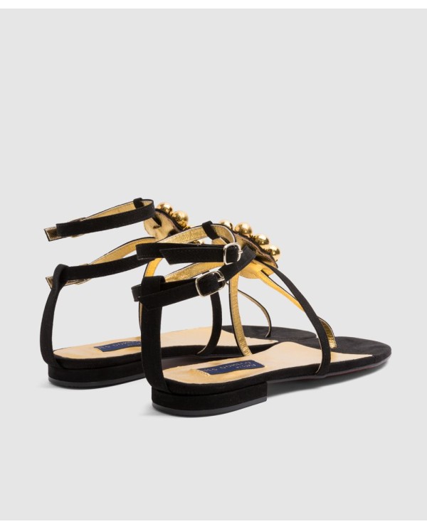 Cuplé SANDALIA TARIFA ULTRASUEDE NEGRO Gran oferta