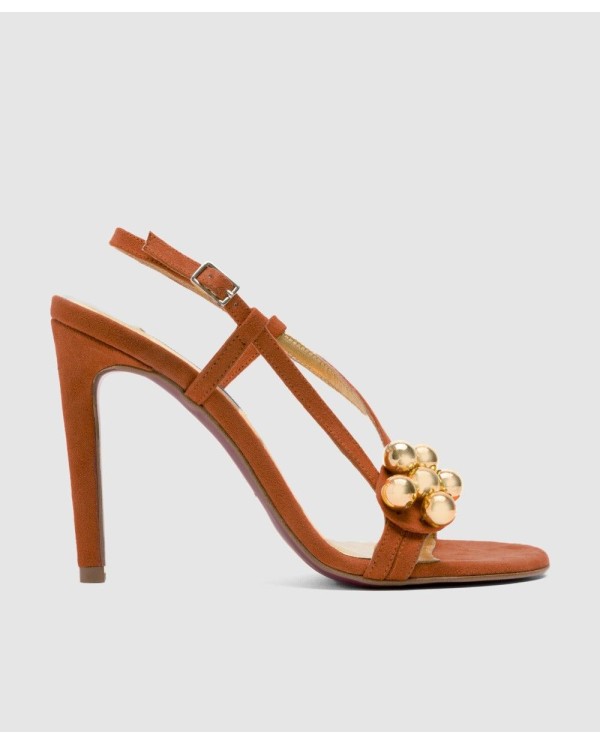 Cuplé SANDALIA DURCAL ALTA ULTRASUEDE NARANJA