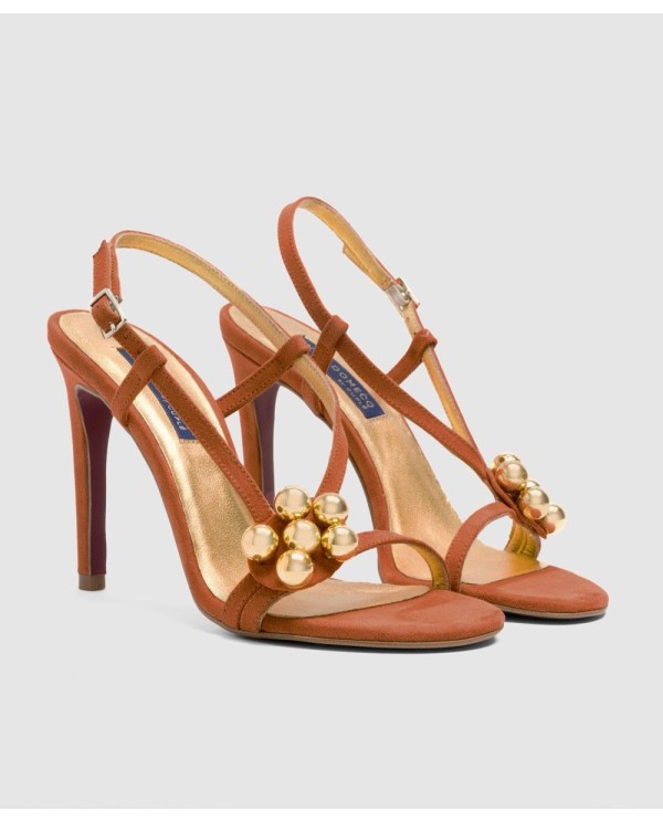 Cuplé SANDALIA DURCAL ALTA ULTRASUEDE NARANJA Descuento