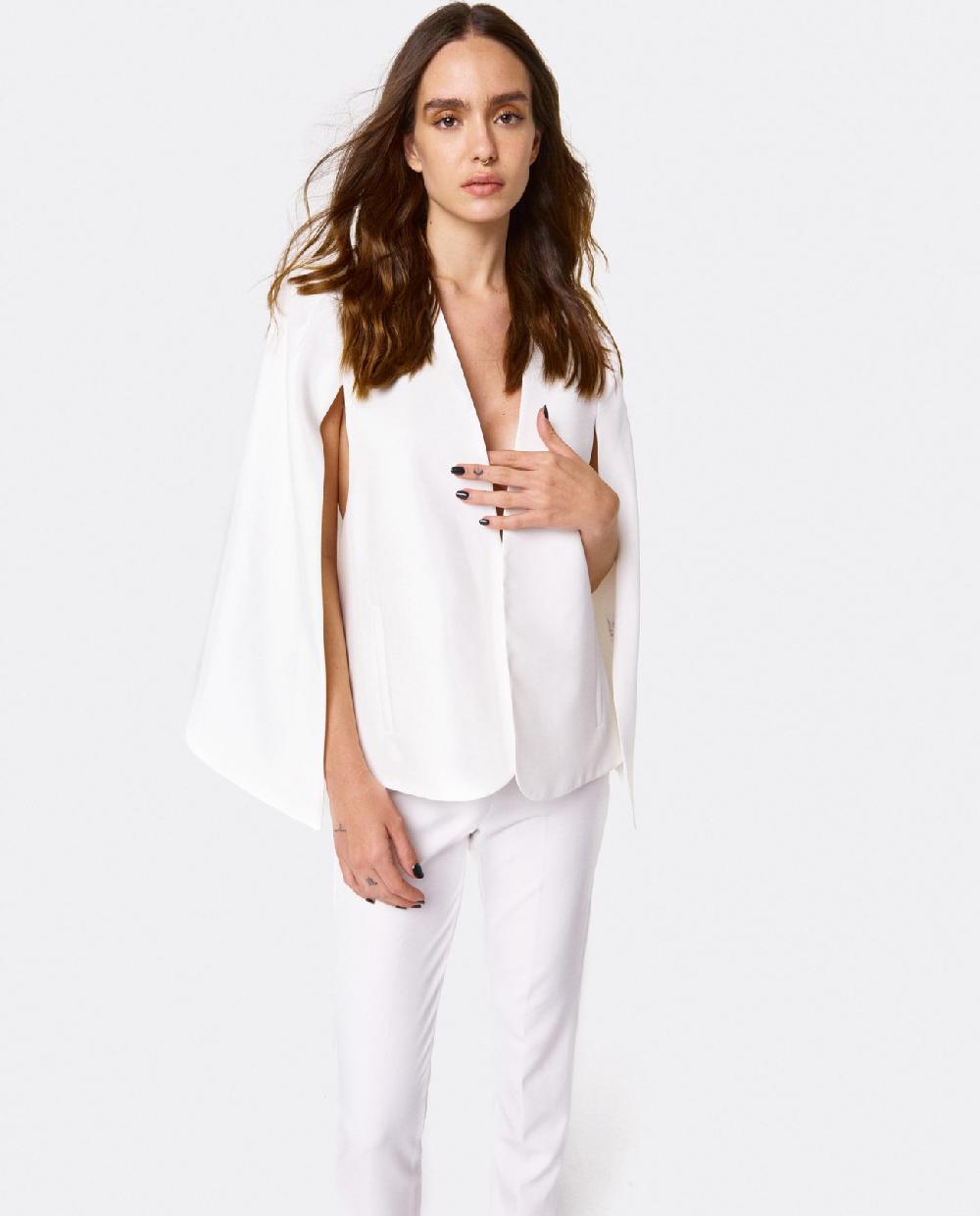 Cuplé CHAQUETA CAPA CREP BLANCO