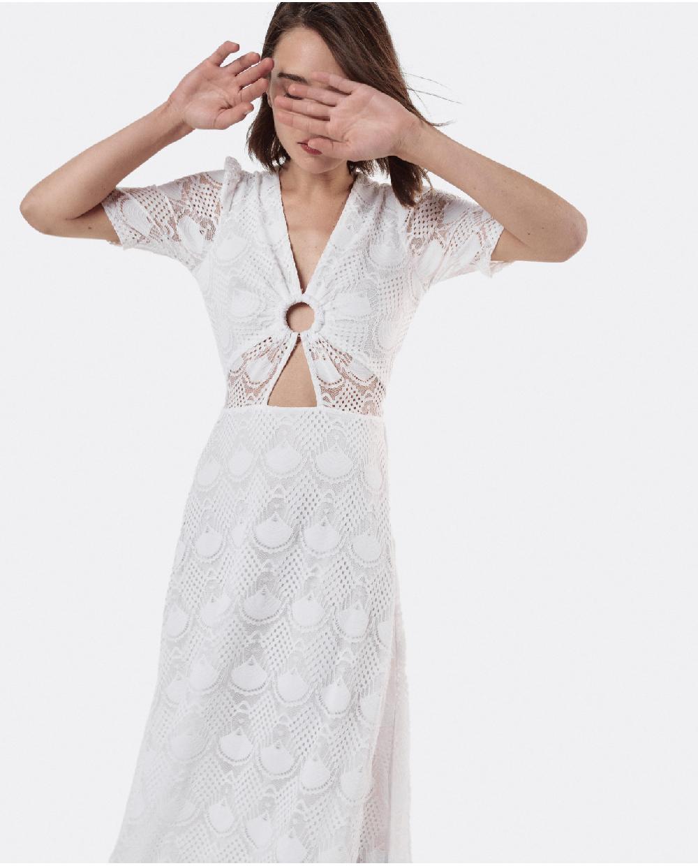 Cuplé VESTIDO ESCOTE ARO PUNTO BLANCO
