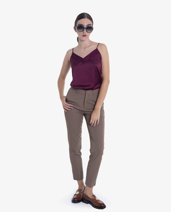 Cuplé PANTALÓN RECTO MARRÓN