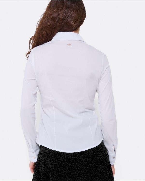 Cuplé CAMISA ENTALLADA POPELÍN BLANCO Grandes descuentos