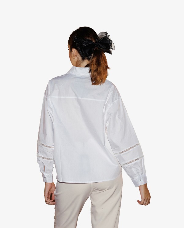 Cuplé CAMISA ESPIGA POPELÍN BLANCO Envío internacional gratuito
