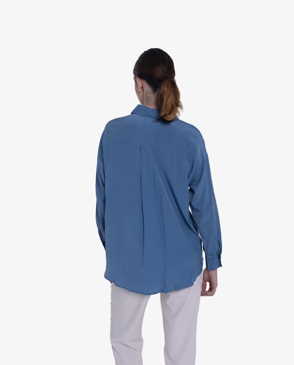 Cuplé CAMISA BÁSICA COLOR AZUL ÍNDIGO Descuentos del mes