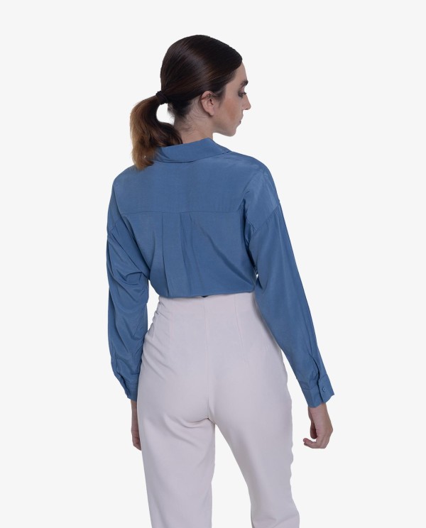 Cuplé CAMISA BÁSICA COLOR AZUL ÍNDIGO Descuentos del mes
