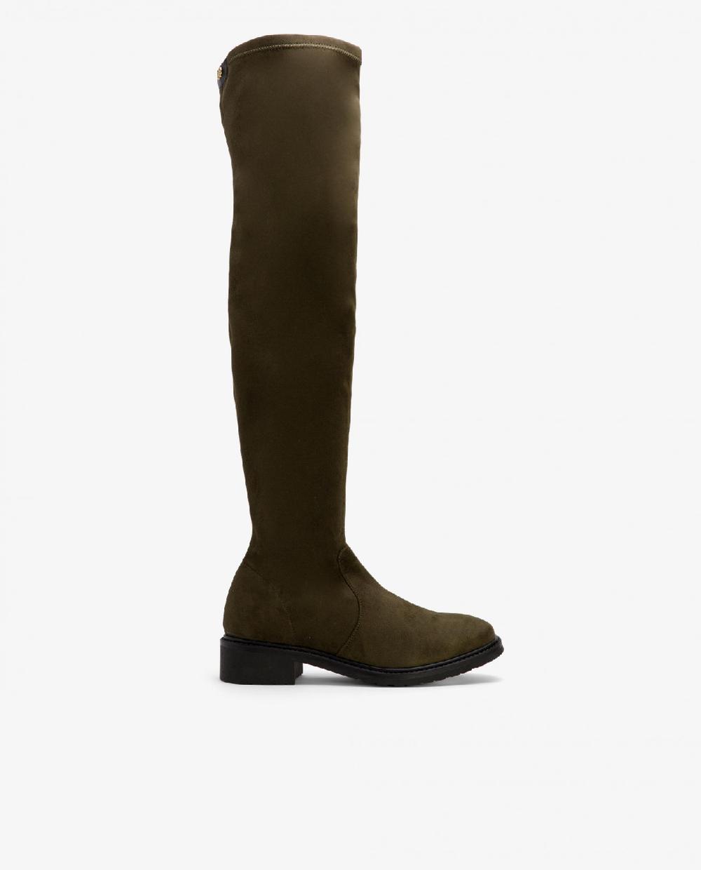 Cuplé BOTA ALTA DE ULTRASUEDE COLOR VERDE CON TACÓN BAJO Rebajas baratas