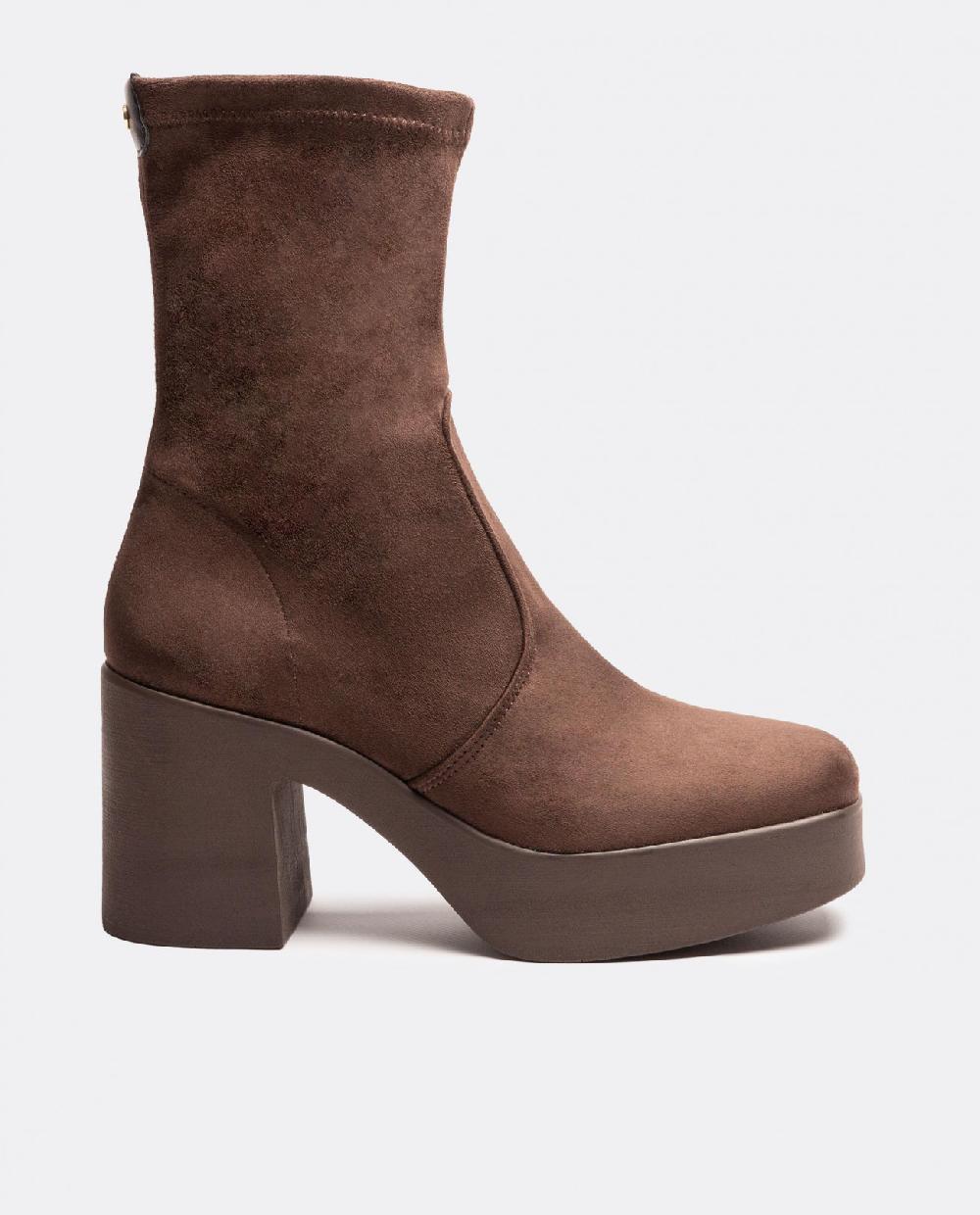 Cuplé BOTIN PLATAFORMA ULTRASUEDE STRECH MARRON