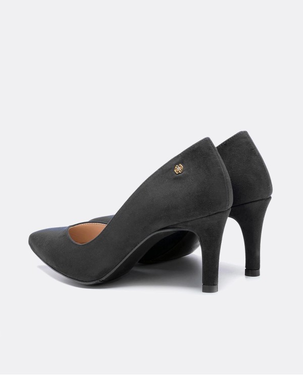 Cuplé SALÓN NEGRO DE ULTRASUEDE CON PUNTA FINA Y TACÓN MEDIO Rebajas top