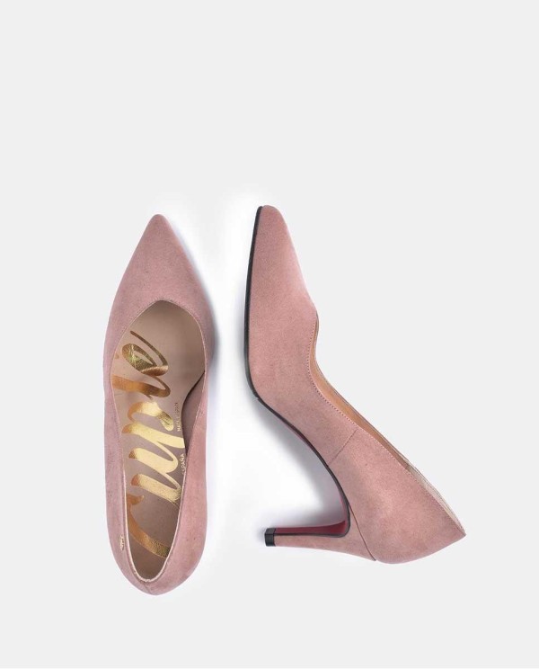 Cuplé SALÓN ROSA PALO DE ULTRASUEDE CON PUNTA FINA Y TACÓN MEDIO Superdescuento