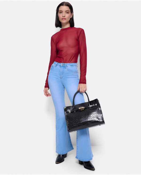 Cuplé PANTALÓN VAQUERO CON CAMPANA VAQUERO AZUL