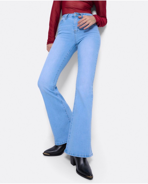 Cuplé PANTALÓN VAQUERO CON CAMPANA VAQUERO AZUL Liquidación