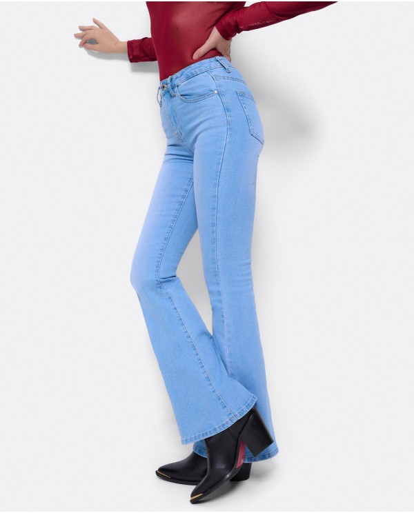 Cuplé PANTALÓN VAQUERO CON CAMPANA VAQUERO AZUL Liquidación