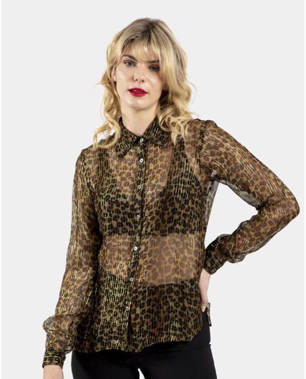 Cuplé CAMISA LUREX LEOPARDO