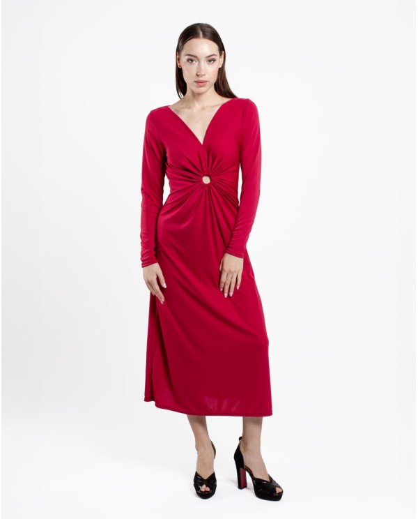 Cuplé VESTIDO ARO CREP BURDEOS