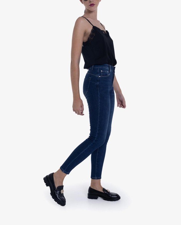 Cuplé VAQUERO PITILLO DE DENIM AZUL CON CINTURA ALTA Rebajas online