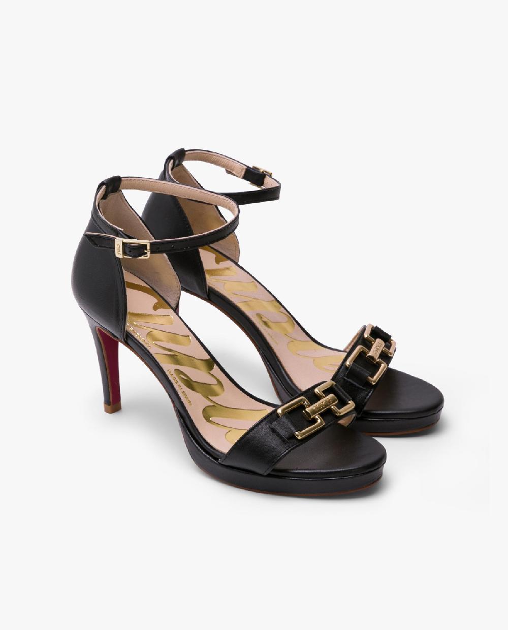 Cuplé SANDALIA TREBILLA PIEL NEGRO En oferta